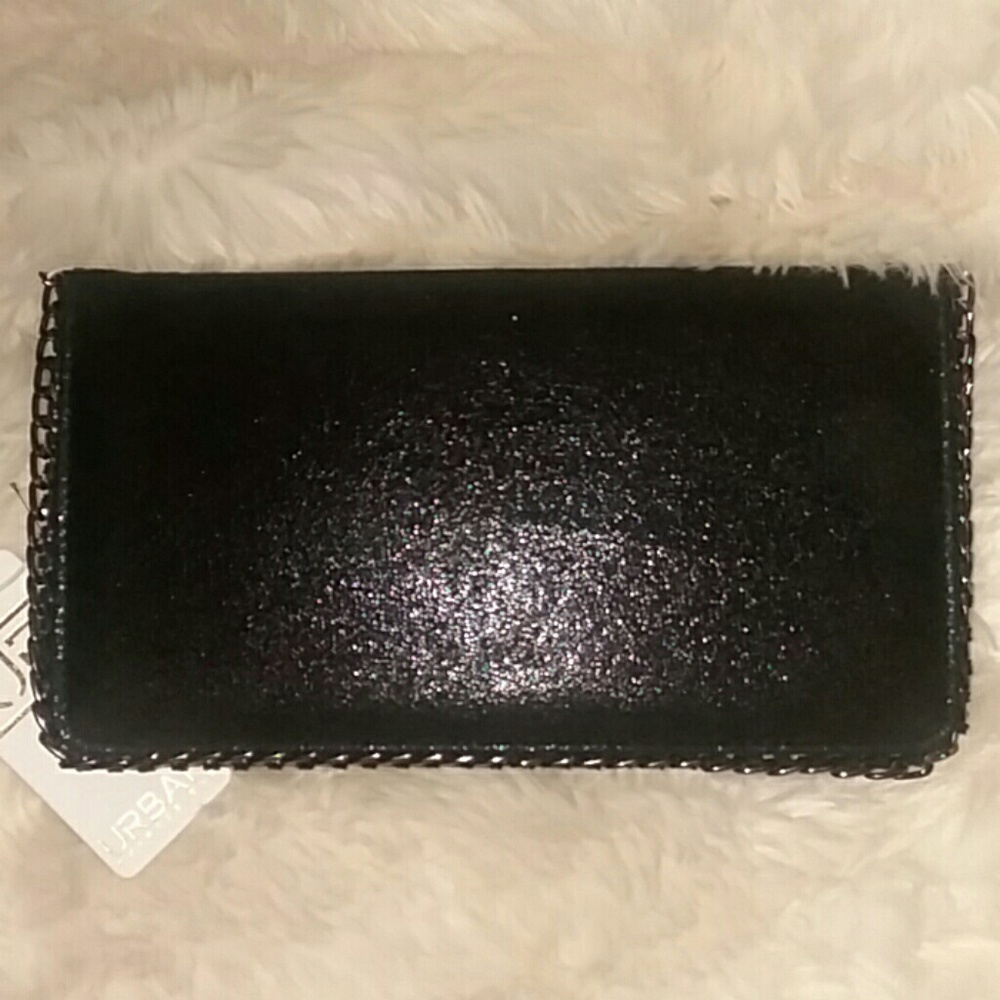 NWT Womens Glittery Black URBAN EXPRESSIONS Clutch
